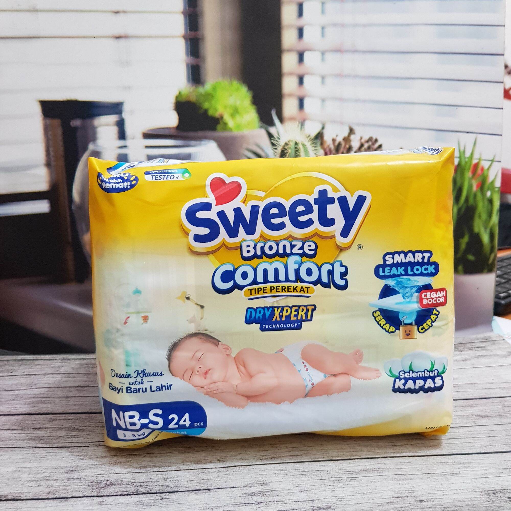 Sweety Bronze Comfort 24pcs New Born Baby Diapers (05 Kg) Lazada
