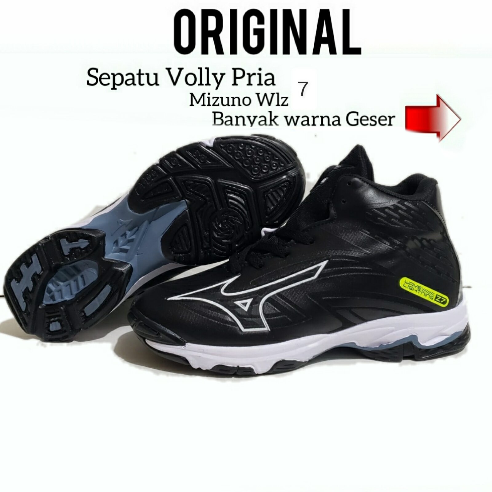 Mizuno on sale wlz hitam