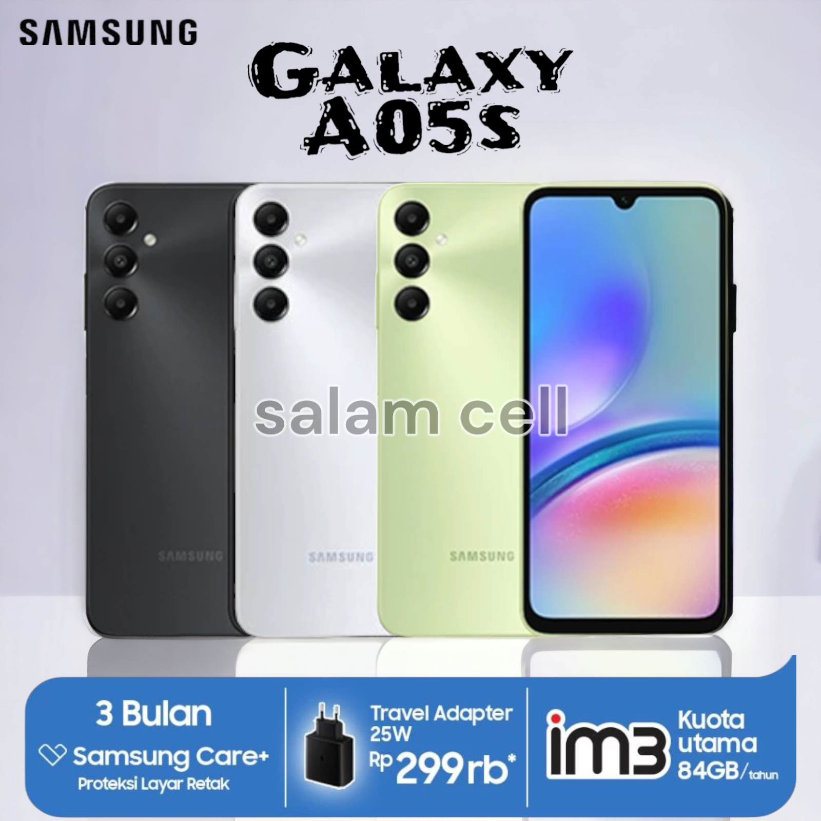 Samsung Galaxy A05s Ram 6+6/128GB Snapdragon 680 Baterai 5.000mAh 25W Fast Charging Garansi Resmi Harga  1,499,000 Ringgit*Penghantaran Percuma
