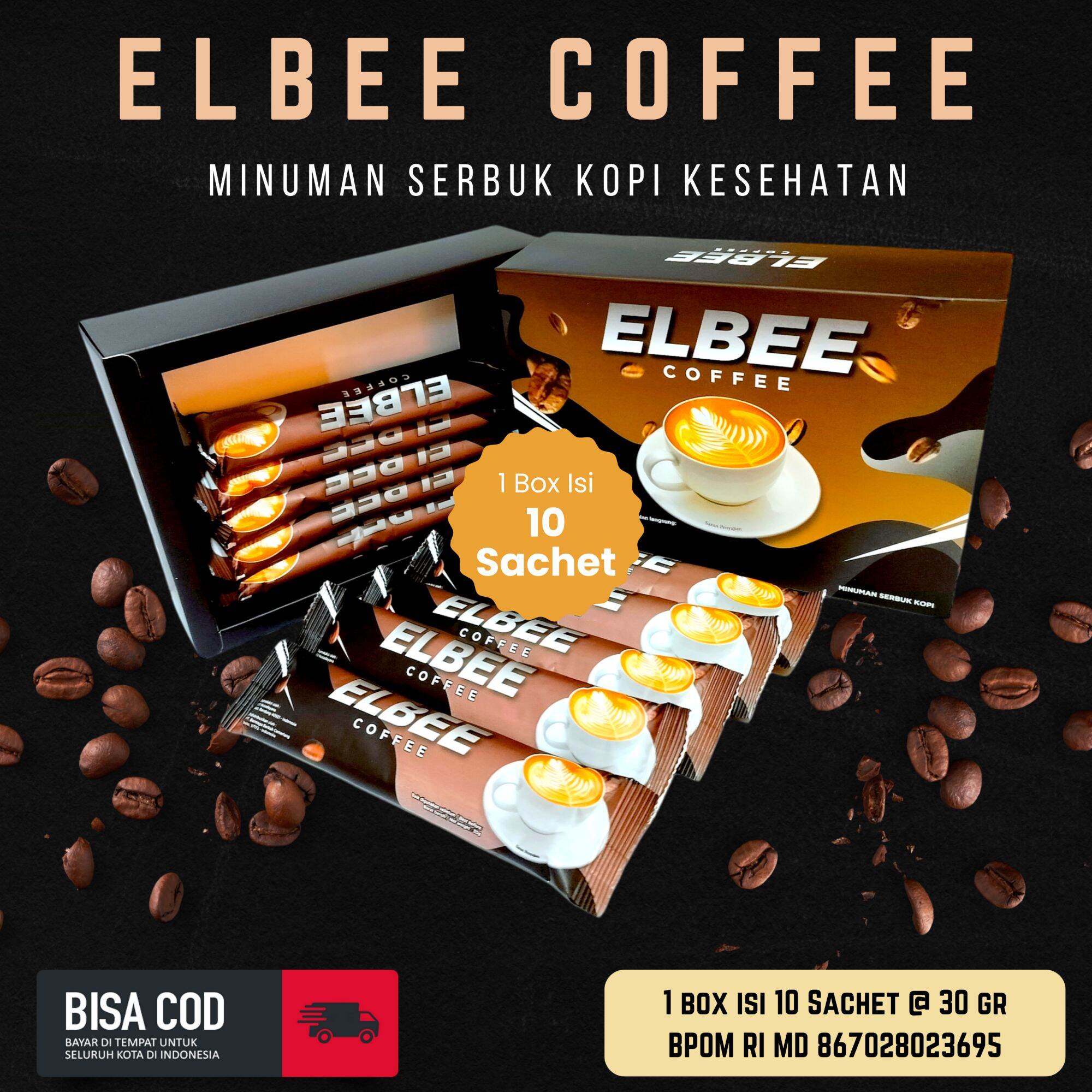 Distributor Elbee Coffee Satu BOX ISI 10 Saset Original