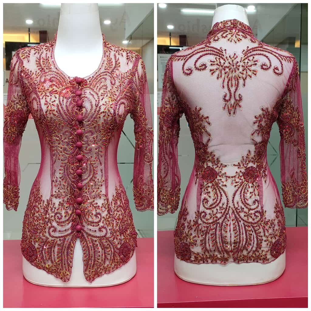 Luxurious Full Sequin Sundanese Tile Collar wisuda Kebaya Top | | Women's Formal Kebaya | | Modern Wom…