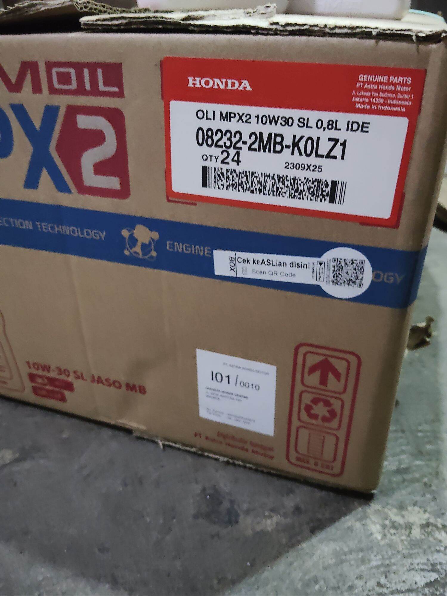 Mpx 2 Oil 800ml 1 Dus = 24 Bottles Ahm Harga 606,000 rupiah*Gratis Ongkir