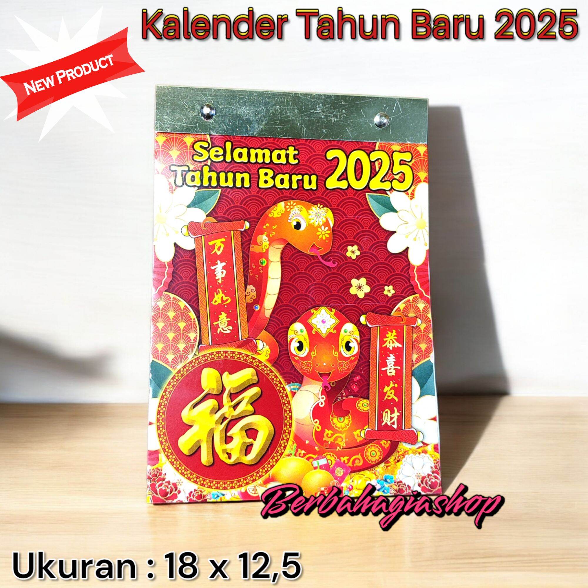 Kalender Sobek Chinese Indonesia China Jawa Arab Ukuran Sedang 2025 / Kalender Robek Tahun 2025 Shio Ular