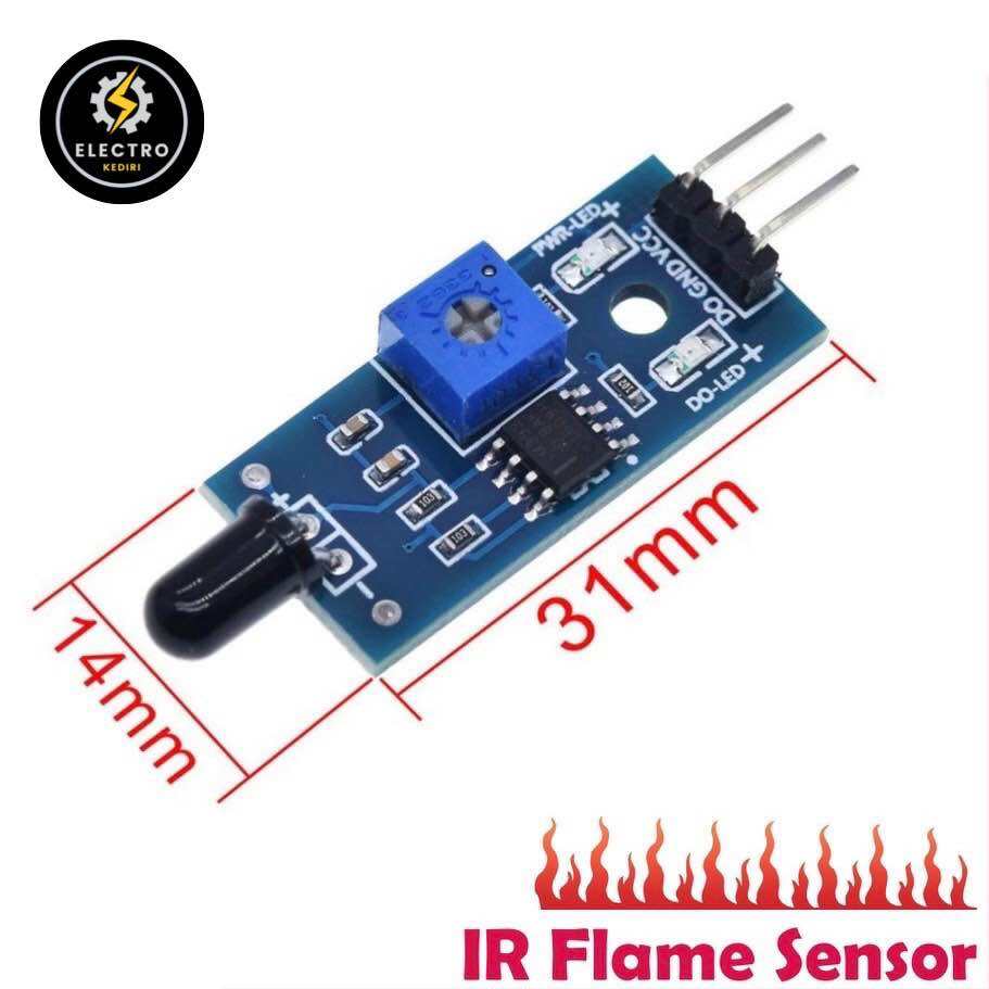Sensor api arduino uno nano | IR Flame sensor | fire detector sensor ...