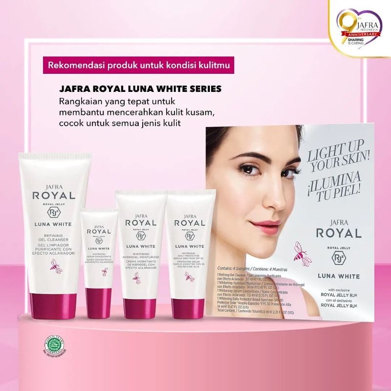 Jafra Luna White Travel Mini Set Original jafra skincare pencerah