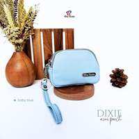 Biru Tsabita Dompet kulit wanita Dixie dompet mini pouch