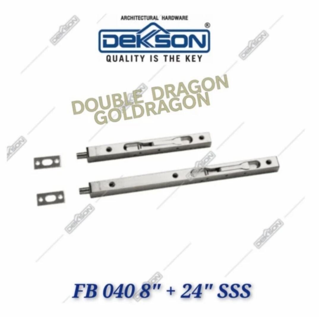 Flush Bolt Dekkson FB 040 8" + 24" SSS Grendel Tanam Dekkson FB 040 8