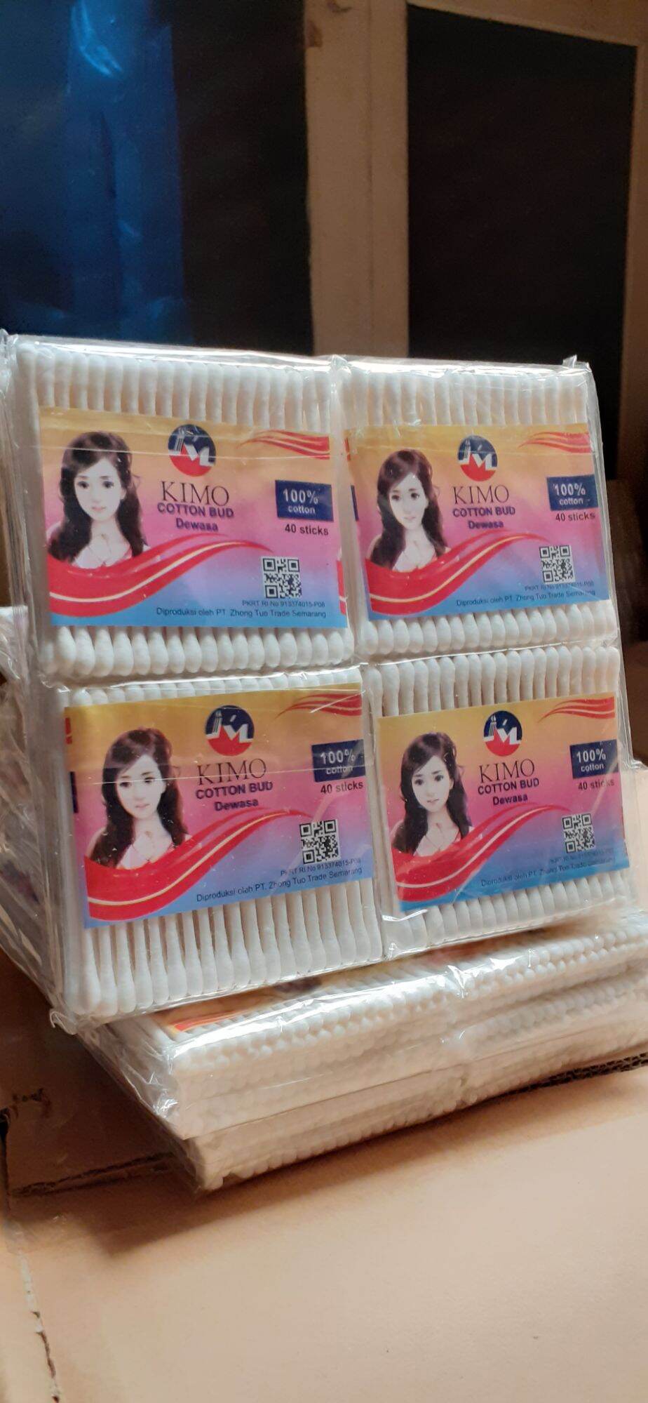 Katembat cotton bud Kimo 40 stik x 12 pack Lazada Indonesia