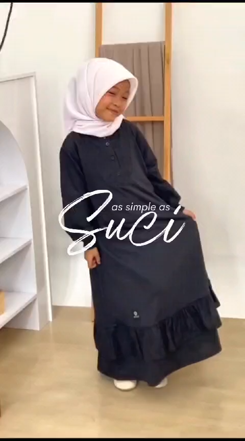 Applekidz Gamis Kaos Anak Remaja Tanggung Perempuan SUCI Putih