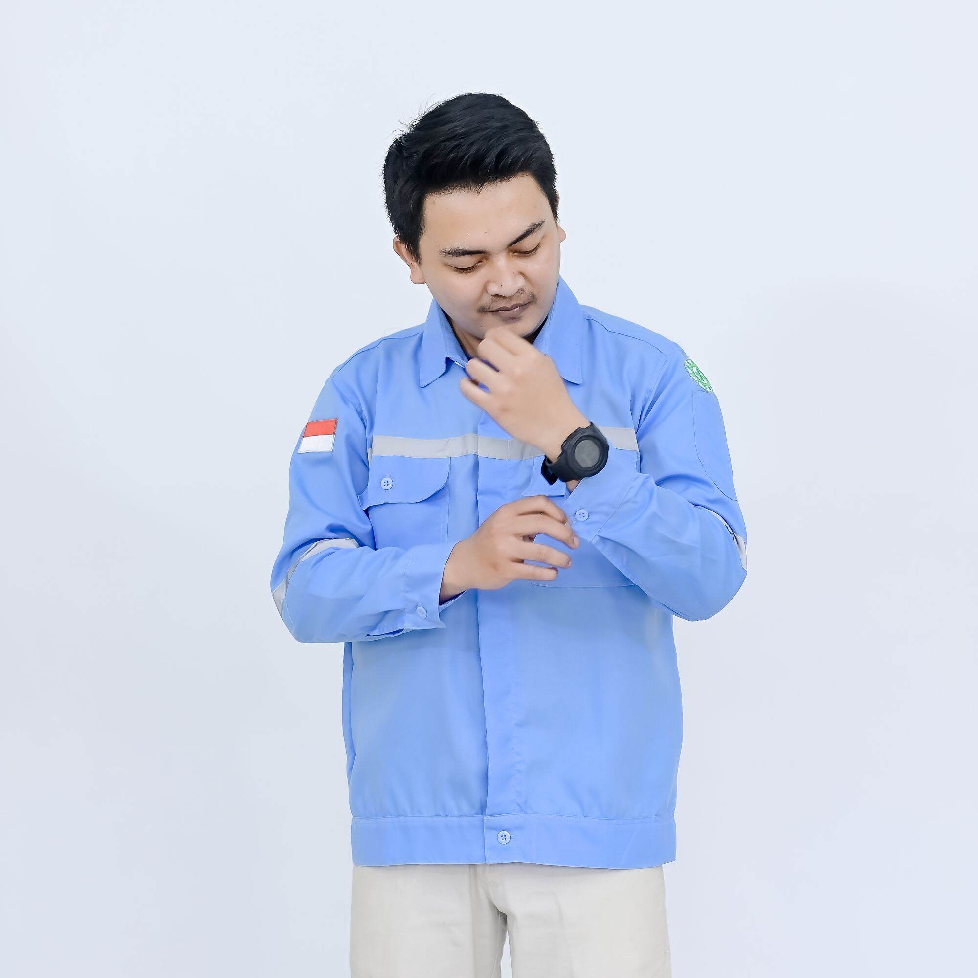 Wearpack Atasan Proyek Atasan Lengan Panjang Kemeja Kerja Safety