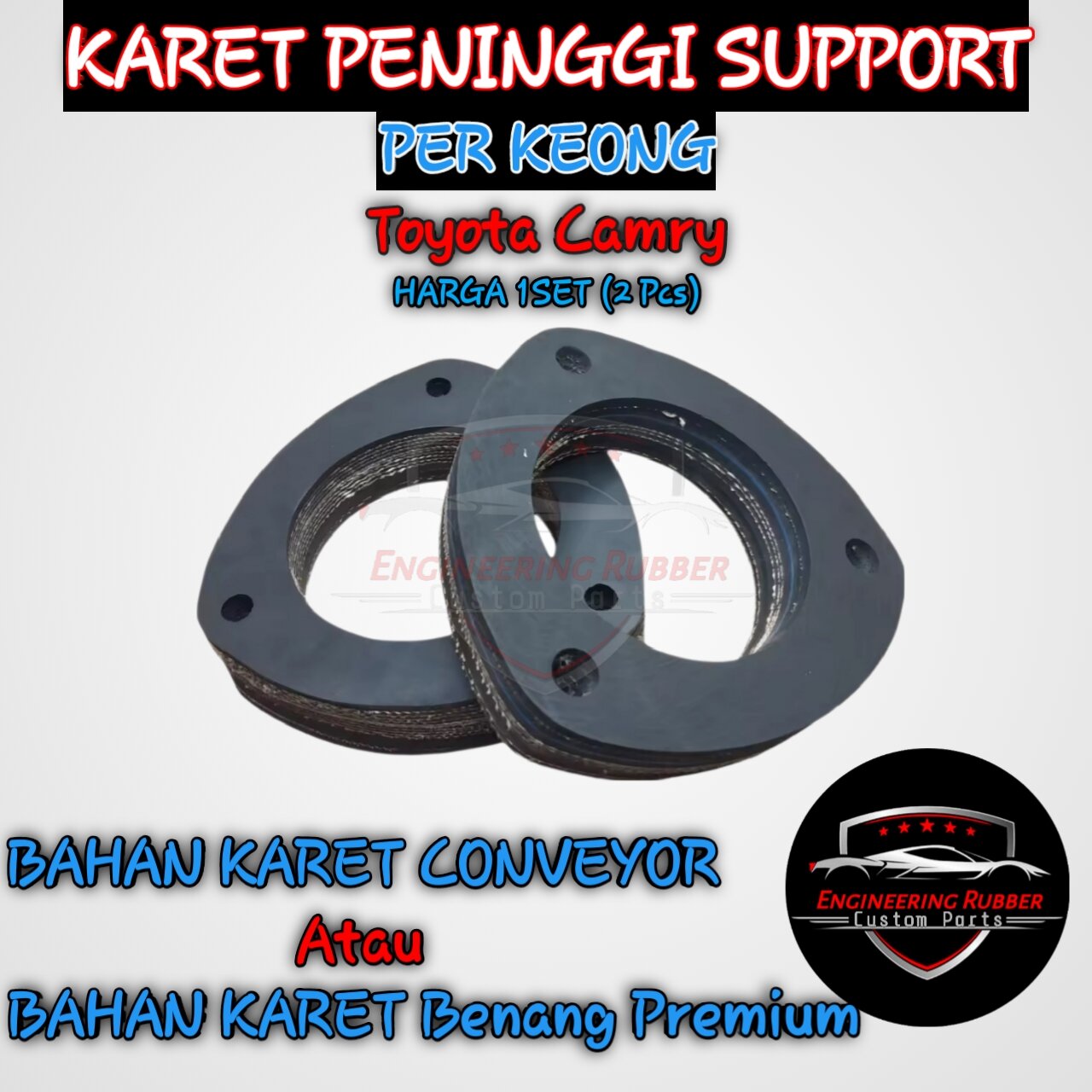 Karet Lift Spacer Peninggi Support Shock Depan Toyota Camry Harga 1set 2pcs Harga 80,000 rupiah*Gratis Ongkir