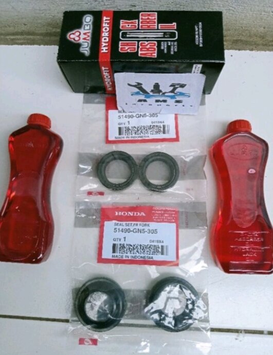 Paket Oli Shock Seal Sok Plus Sil Tutup Abu Debu Grand Supra X Fit 125