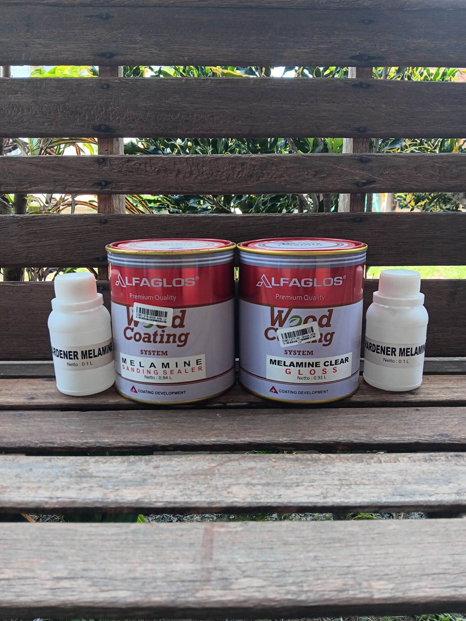 Cat melamine almagloss 1liter clear Glos sanding sealer bonus Harden 100ml Harga 67,000 rupiah*Gratis Ongkir