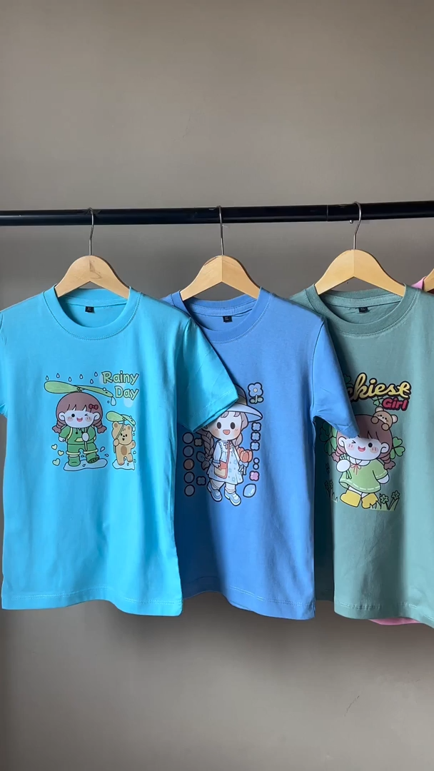 Kaos Anak Perempuan Lengan Pendek Motif Terbaru Rainy Day