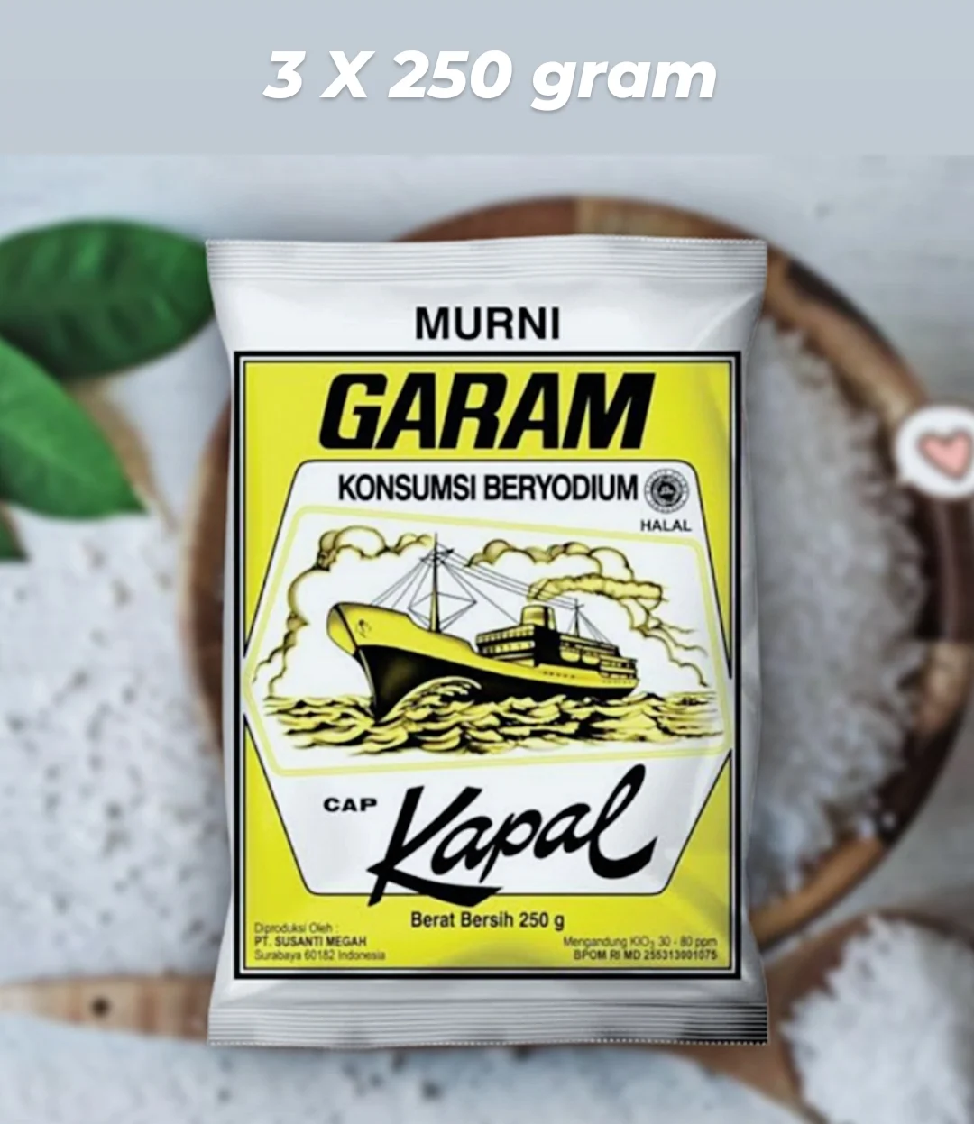 Garam Dapur Isi 3 Kemasan 250 Gram Lebih Murah Lazada Indonesia