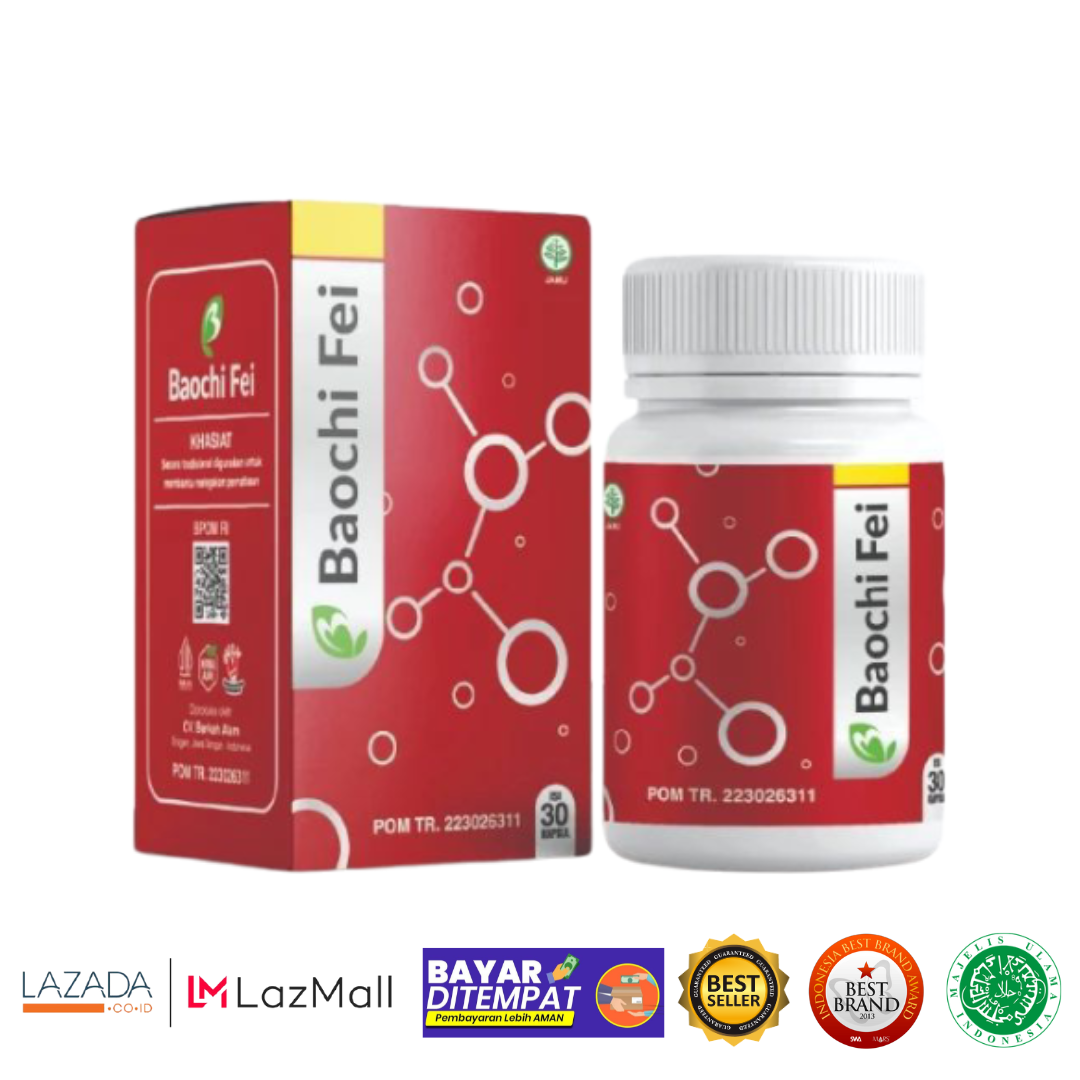 𝗢𝗙𝗙𝗜𝗖𝗜𝗔𝗟 𝗦𝗧𝗢𝗥𝗘 Baochi Fei Genuine Original Lung Health Medicine for Treating Shortness of Breath Asthma Cough Bronchitis Bpom Harga 155,000 rupiah*Gratis Ongkir