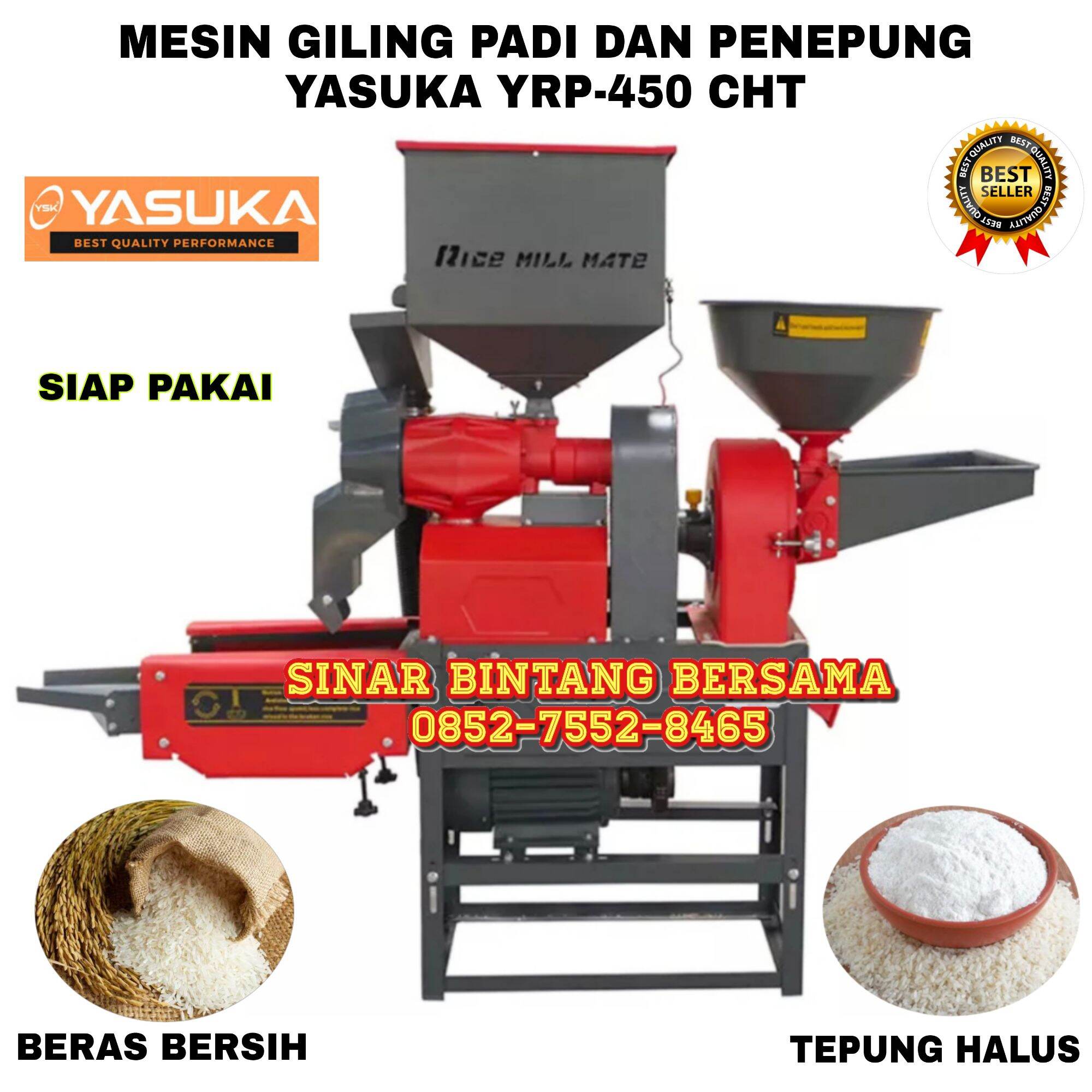 Mesin Giling Padi Dan Penepung 2 Fungsi Komplit Mesin Siap Pakai