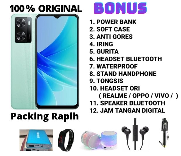OPPO A57 RAM 4/64 RESMI Giá 1,350,000 Đồng*Miễn phí vận chuyển