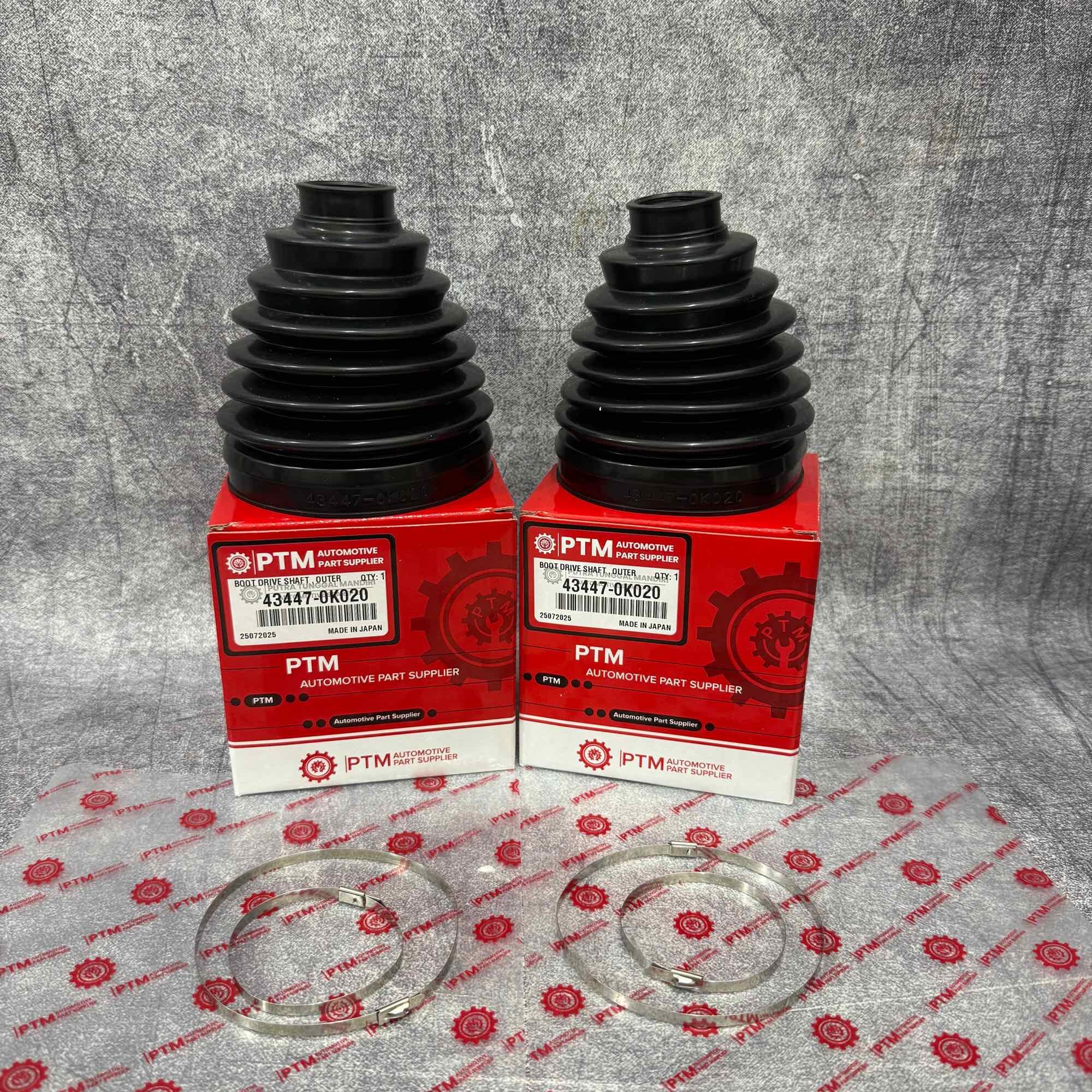 Boot Drive Shaft Depan/Karet As Roda Depan Luar Toyota Fortuner & Hilux 2.5cc/3.0cc 1KD-2KD/2GD Genuine PTM +clamp 43447-0K020 1pcs Harga 65,000 rupiah*Gratis Ongkir