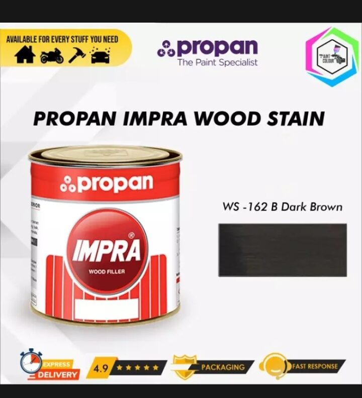 CAT IMPRA WOOD STAIN WS 162 B DARK BROWN 1 Liter Impra Propan
