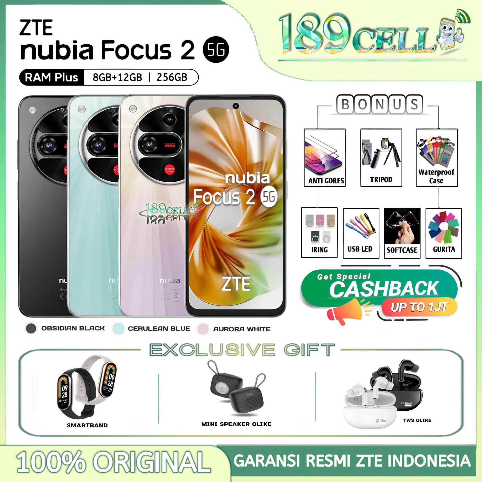 Zte Nubia Focus 2 5g Ram 8+12Gb/256Gb - Nubia Focus 2 5g 8/256Gb Official Warranty Zte Indonesia Harga  2,409,900 Ringgit*Penghantaran Percuma