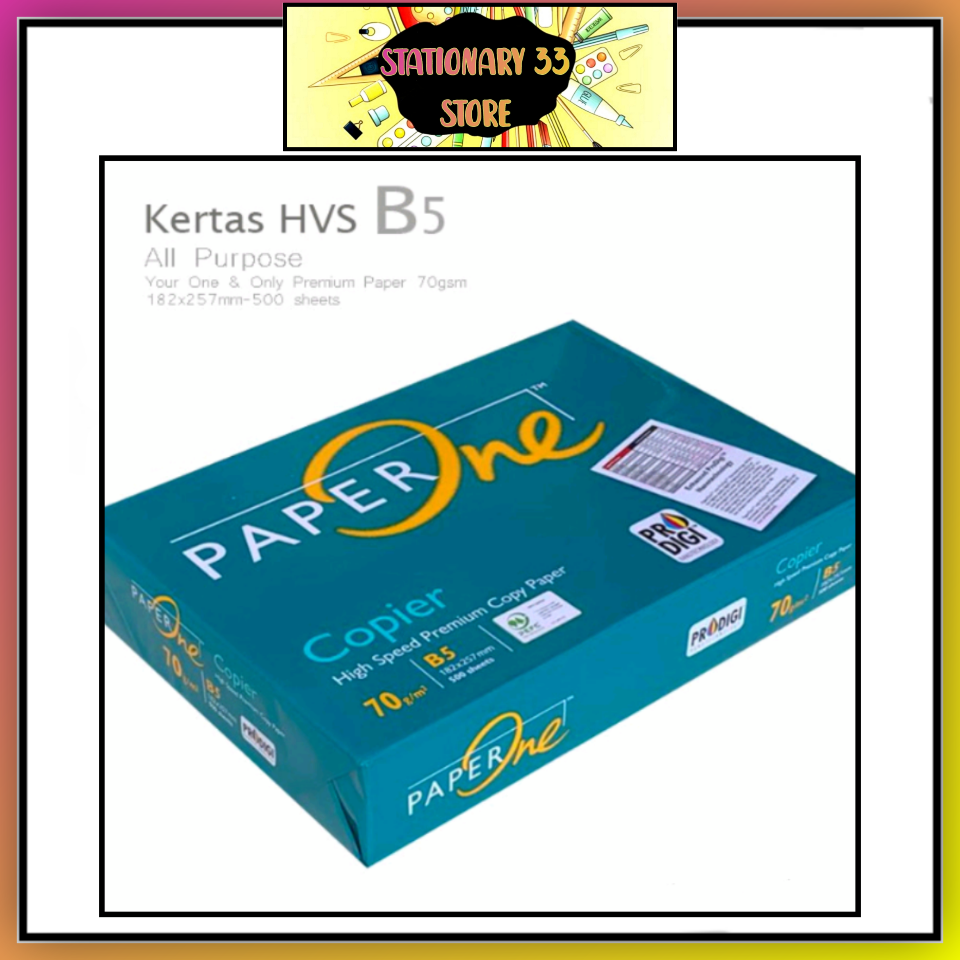 Kertas HVS B5 75 Gram Paper One Per 100 Lembar ( ECER ) Lazada Indonesia