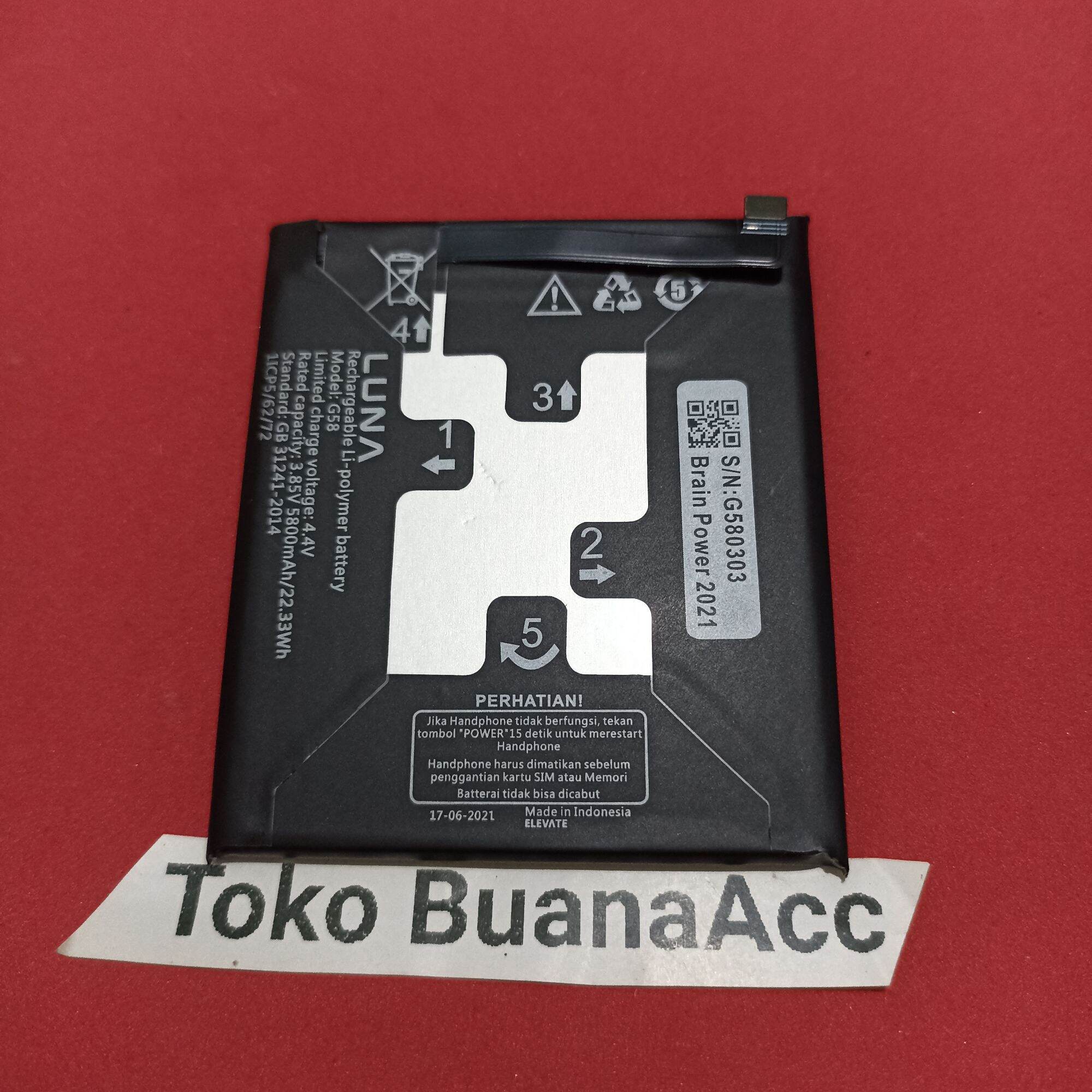 Baterai batre Luna G58 Luna G 58 original Battery hp Lazada