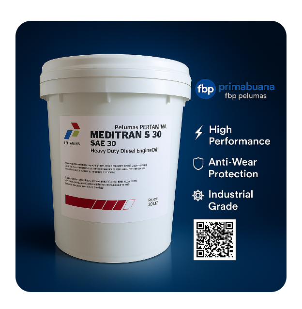 Diesel engine lubricant oil Pertamina meditran s 30 SAE 30 contents-20 litres pail packaging Harga 1,050,000 rupiah*Gratis Ongkir