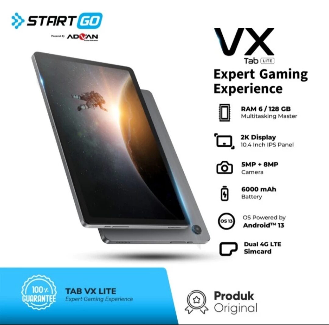 ADVAN TAB VX LITE 10.4 "Octa core 2.0Ghz TABLET ANDROID DUAL SIM CARD Harga  2,311,500 Ringgit*Penghantaran Percuma