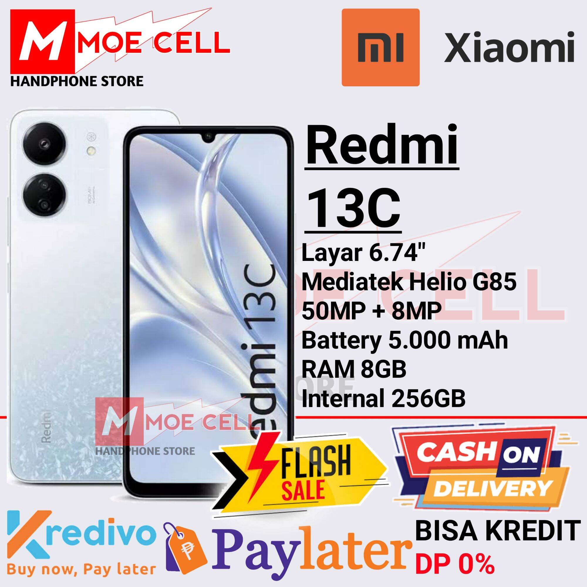 Xiaomi Redmi 13C [8GB/256GB] Baru Bergaransi - Battery 5.000 mAh - 4G LTE Giá 948,000 Đồng*Miễn phí vận chuyển