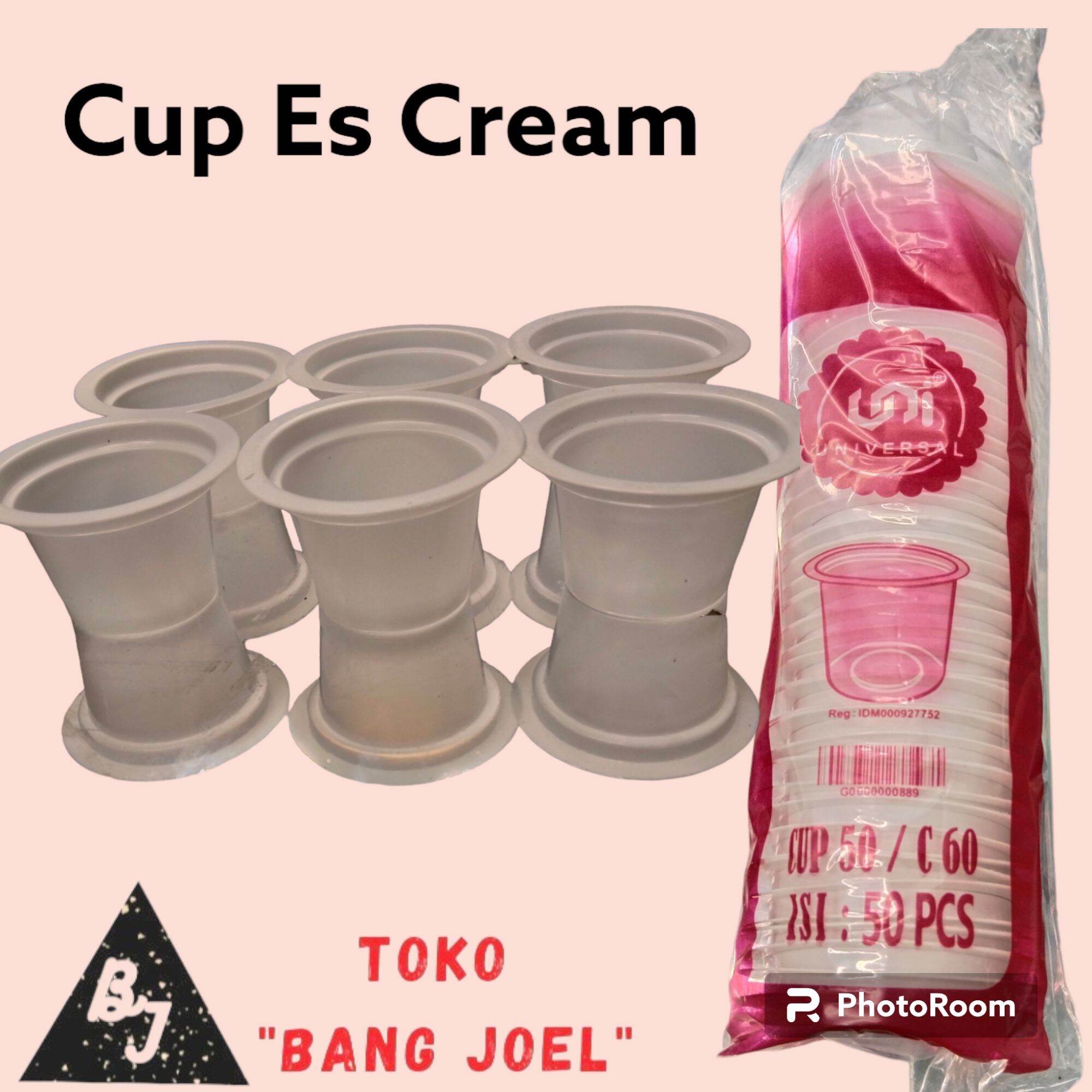 Cup Ice Cream Polos Putih Isi Pcs Ukuran C Cup Ice Cream Polos