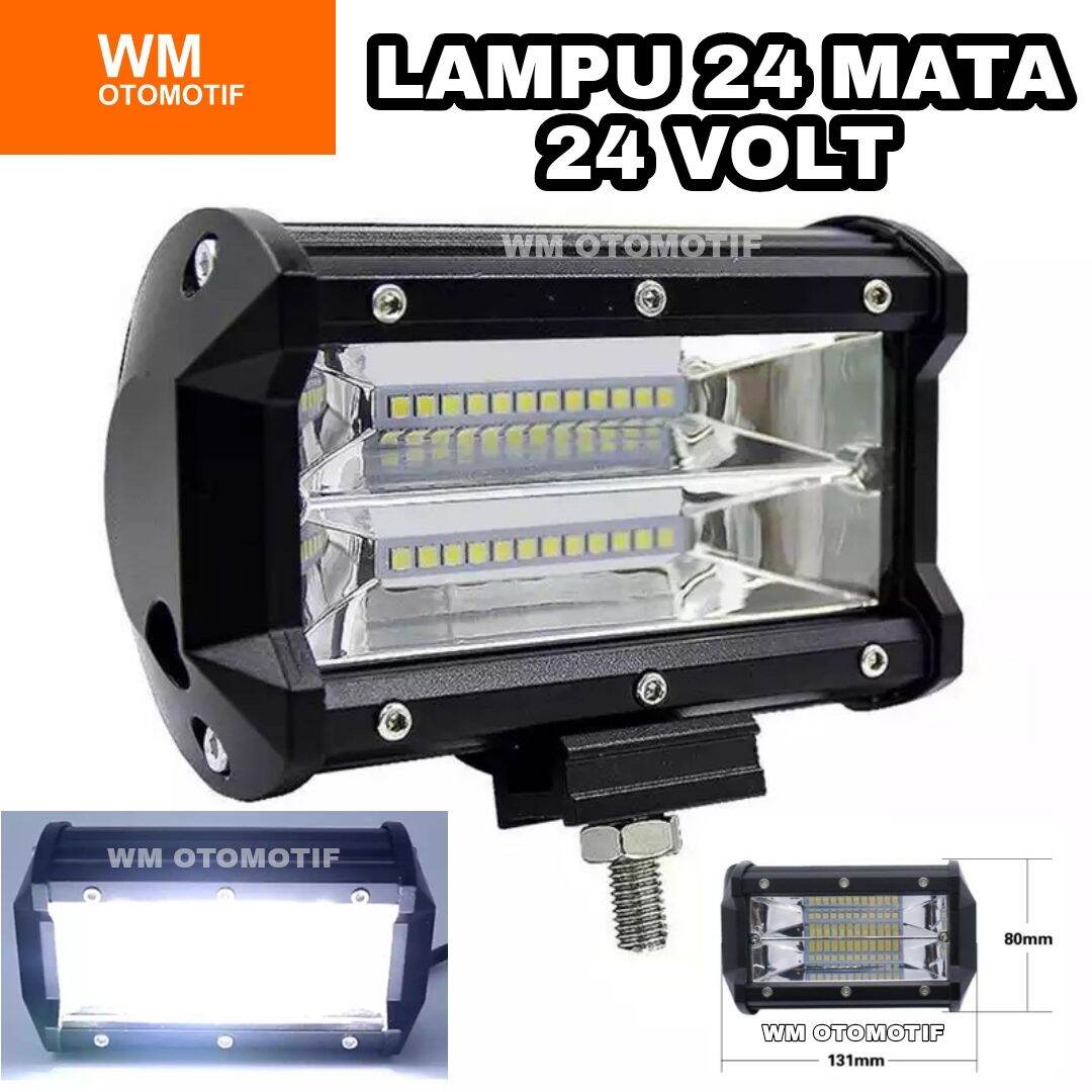 Lampu Tembak Sorot Volt Led Bar Cree Mata Susun Truk Bus Fuso