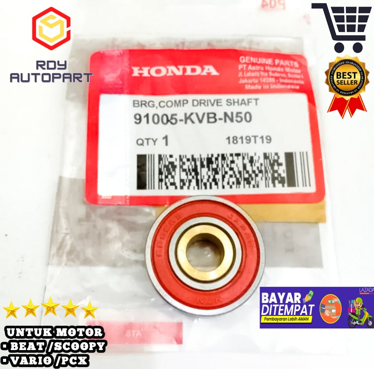 Bearing Bak Cvt Kuningan Honda Beat Honda Vario Honda Pcx Honda