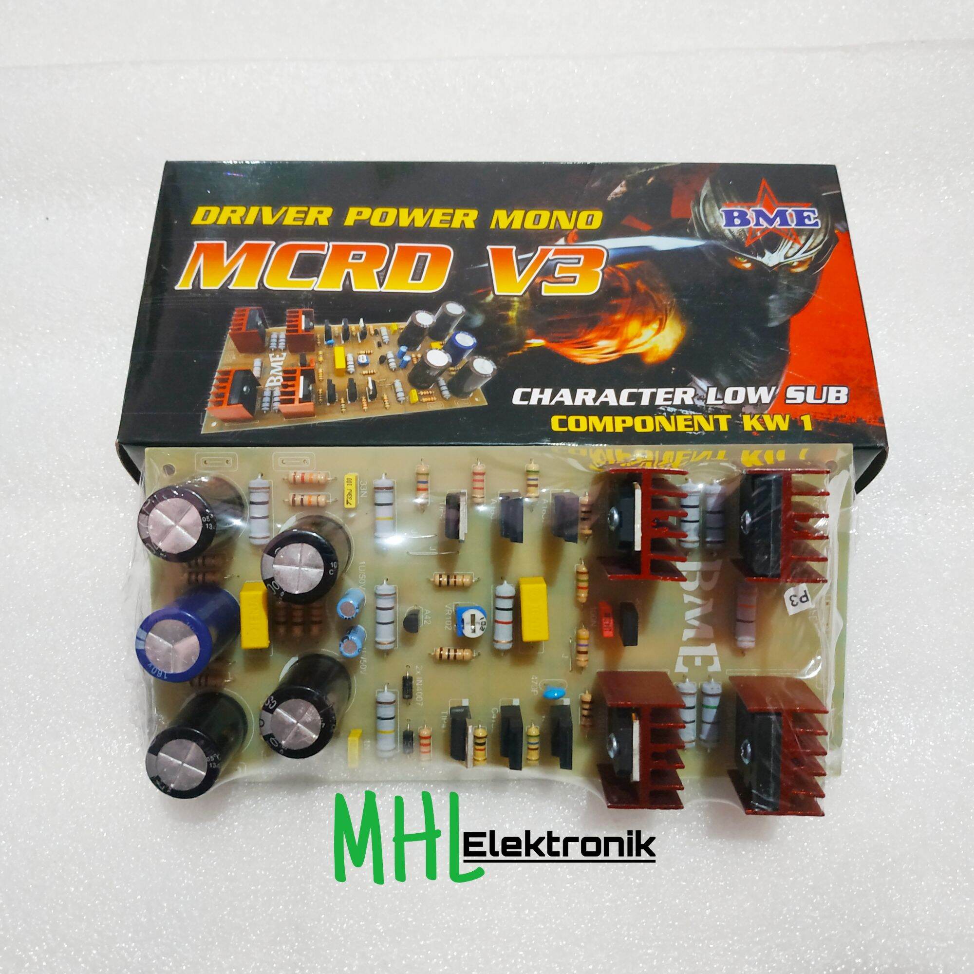 Kit Driver Power Amplifier Mcrd V Sublow Mono Pcb Fiber Komponen Bagus