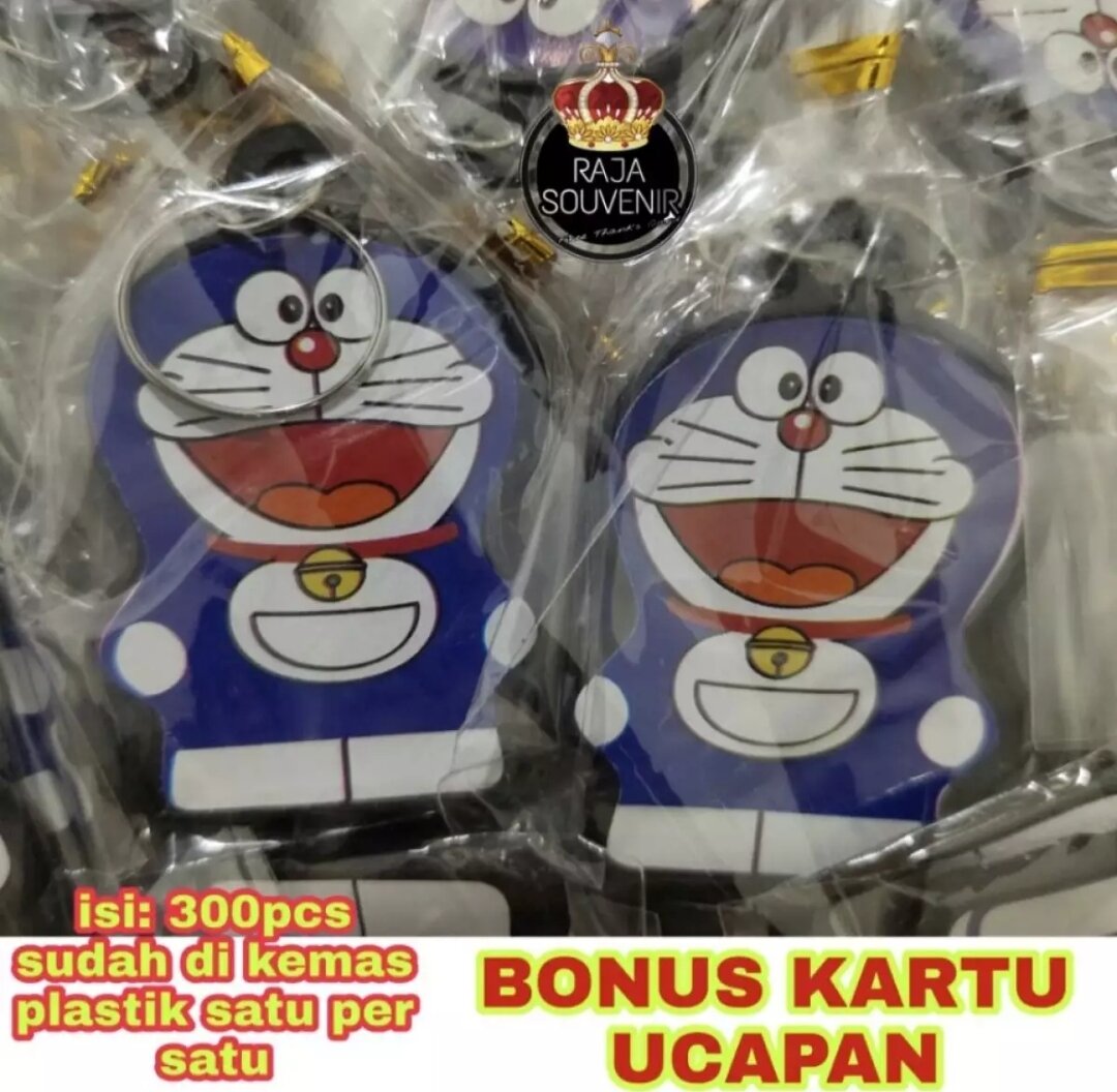BISA isi: 300pcs Souvenir GANTUNGAN KUNCI DORAEMON sovenir unik sofenir murah bermanfaat