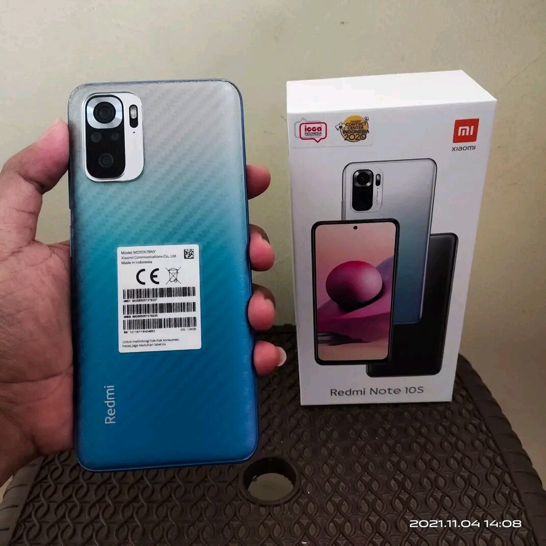 Handphone Xiaomi redmi Note 10s second masih mulus garansi resmi ori Indonesia ram 8/128 Harga 1,980,000 rupiah*Gratis Ongkir