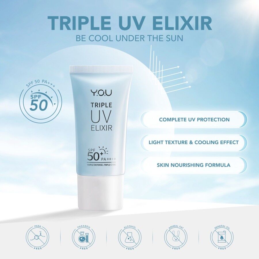 YOU Triple UV Elixir Sunscreen Gel SPF 50+ PA++++ | Lazada Indonesia