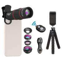 apexel 4 in 1 2 in 1 lensa zoom HP smartphone universal lensa tele zoom telephoto 18X 22X wide angle macro fish eye lensa teleskop monokular monocular lensa HP teropong