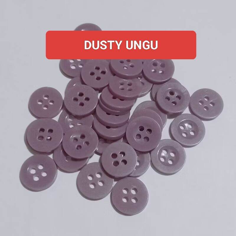 100biji kancing Hem Kemeja Tunik lubang 4 / kancing Baju 18L /11 mm warna warni