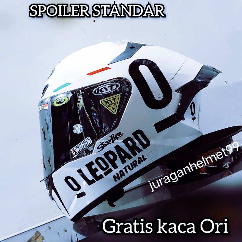 Helm Full face KYT TT Course Putih Paket Ganteng Leopard Harga 1,350,000 rupiah*Gratis Ongkir