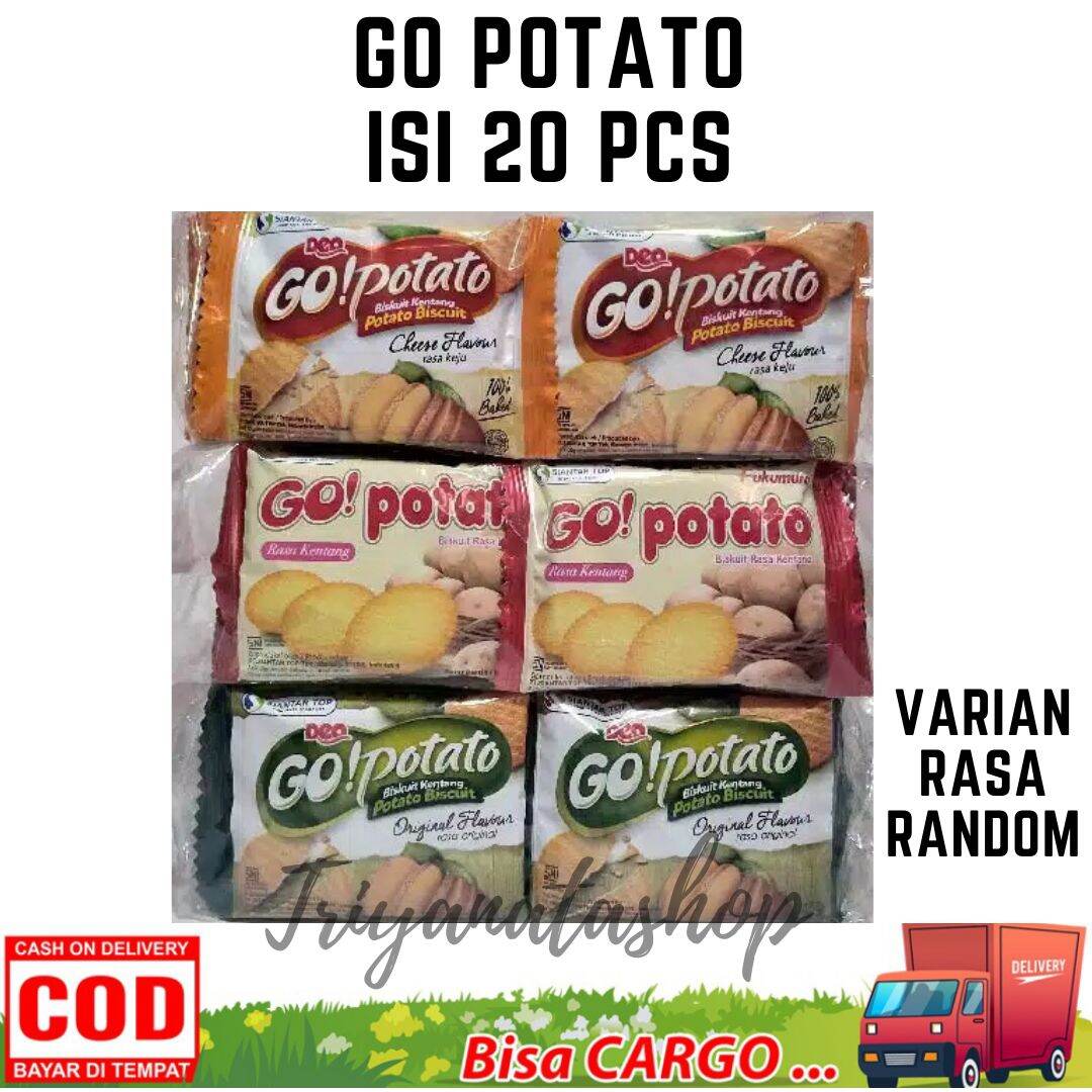 Go Potato Isi 10 Pcs 20 Pcs Go Potato Kentang Crispy Biskuit