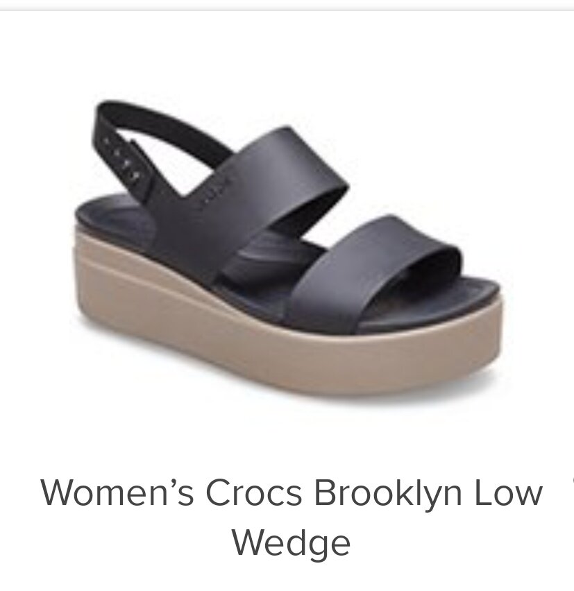 crocs leather wedge sandals