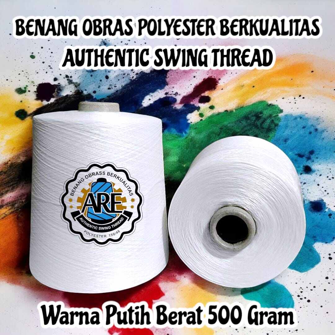 ARE SCARF - BENANG OBRAS POLYESTER PUTIH 500 GRAM