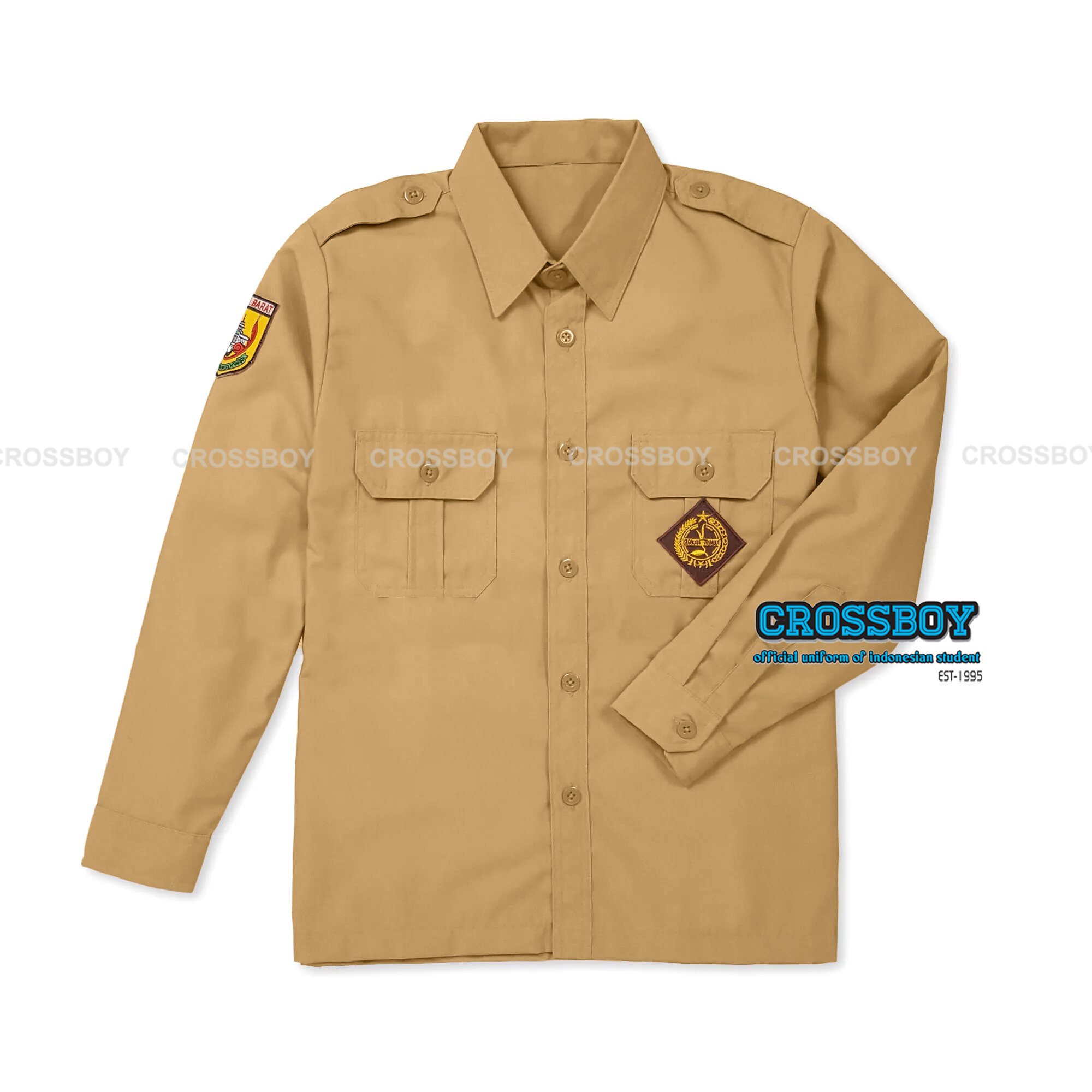 Baju Pramuka Seragam Sekolah SMP SMA Tangan Pendek Panjang Bahan RAPILO ...