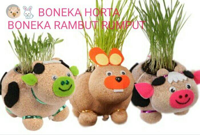 MAINAN BONEKA RAMBUT RUMPUT LUCU/BONEKA HORTA/BONEKA HORTAKULTURA ...