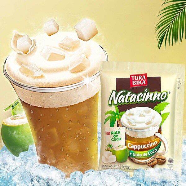 Torabika Natacinno Kopi Cappuccino dengan topping Nata de Coco atau