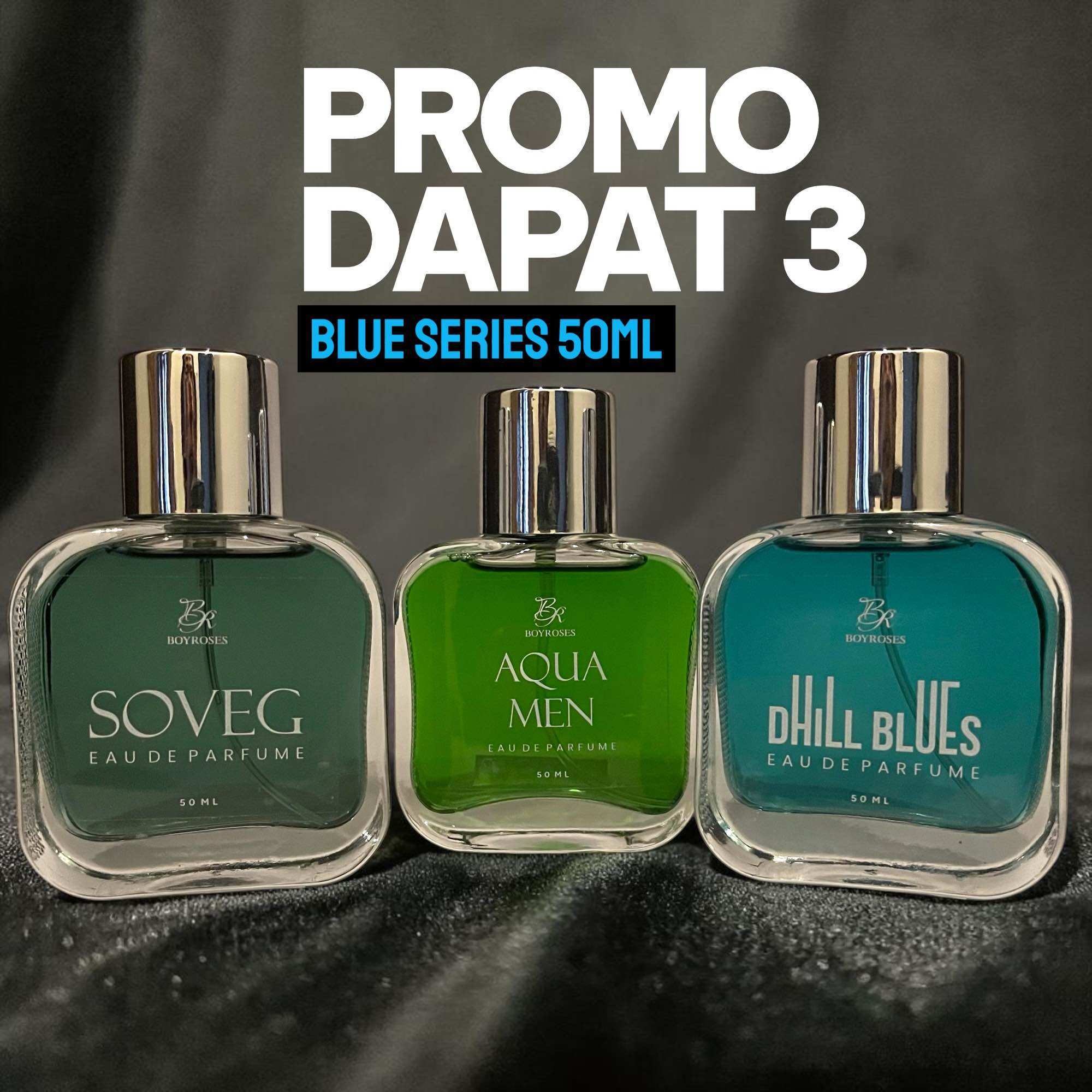 ! Boyroses Blue Series Luxurious Men's Perfume. Get 3 Bottles.