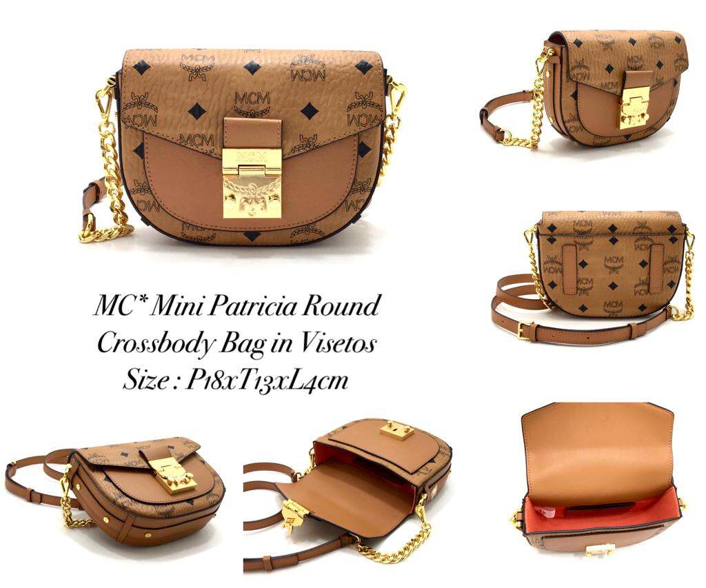 Mcm Mini Patricia Round Crossbody Bag in Visetos Lazada Indonesia