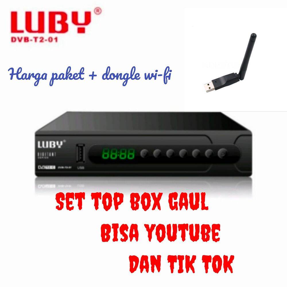 set topbox tv DIGITAL / STB TV DIGITAL LENGKAP plus dongle WIFI,bisa