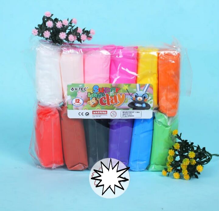 clay polymer jumbo isi 6 pcs bisa eceran